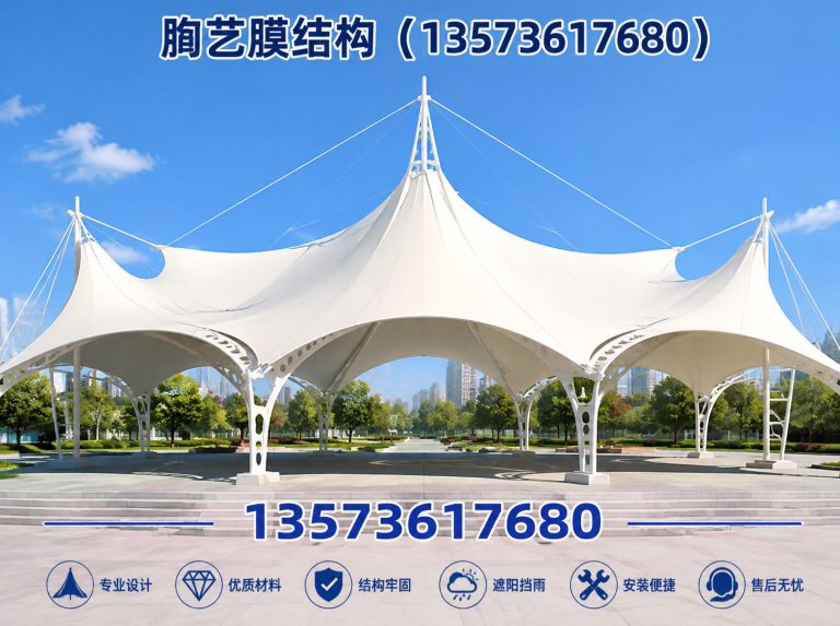 高密市膜结构加油站展示图